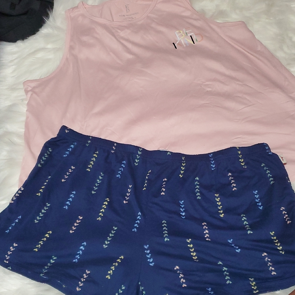 Ellen Degeneres Pink and Blue Pajama Set